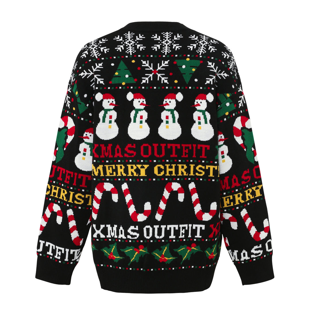 Festlicher Jacquard-Strickpullover