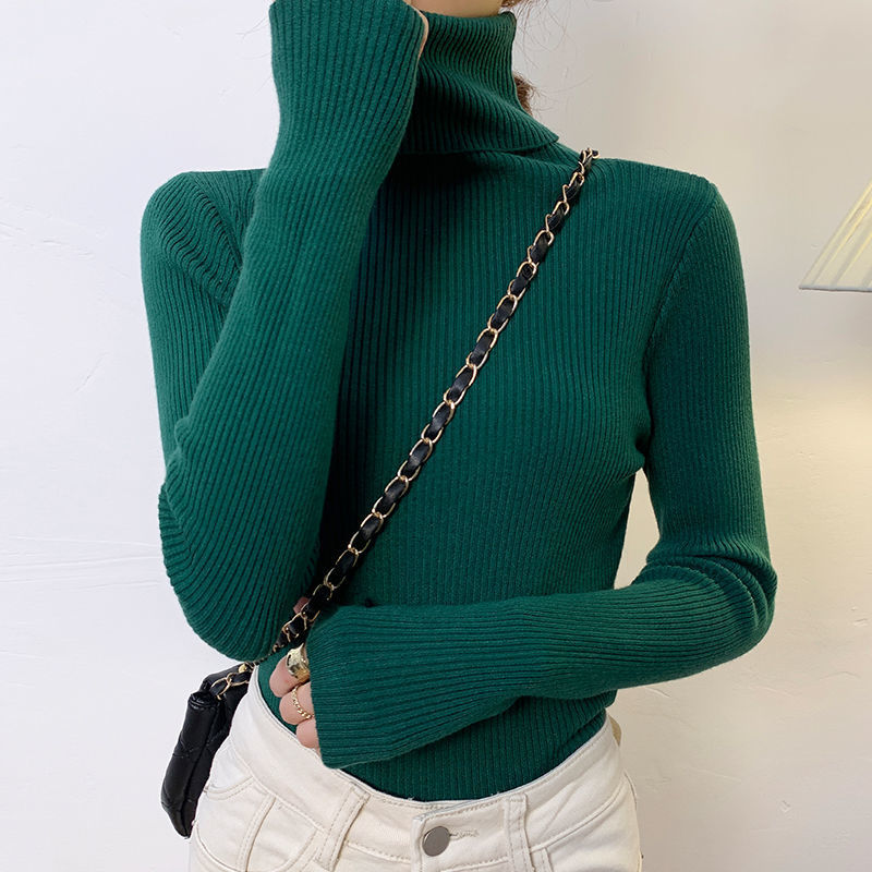 Damen-Rollkragenpullover, körpernah, große Größen