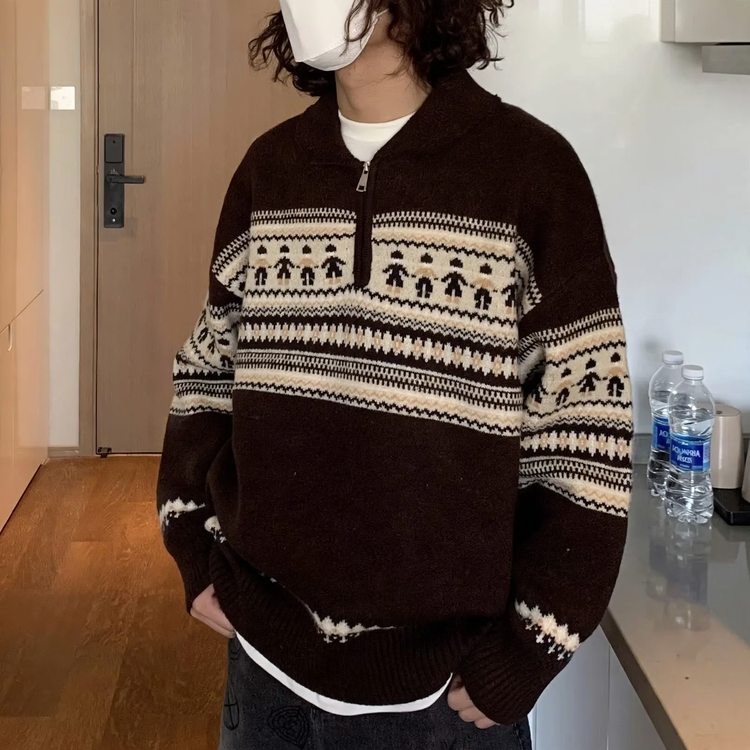 Vintage Streifenpullover für Paare