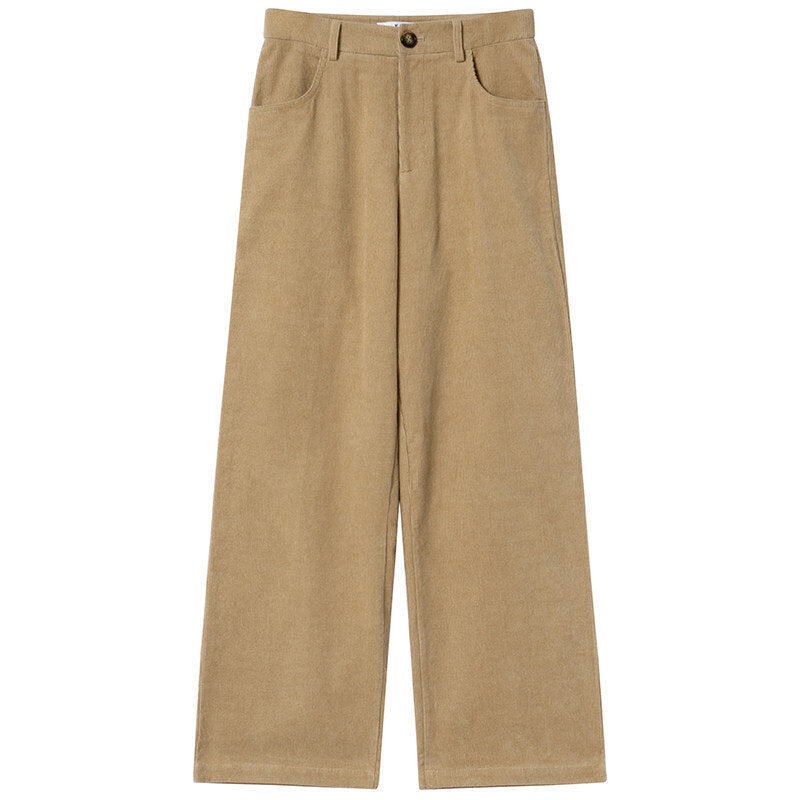 Damen-Cordhose mit Stickerei und hohem Bund
