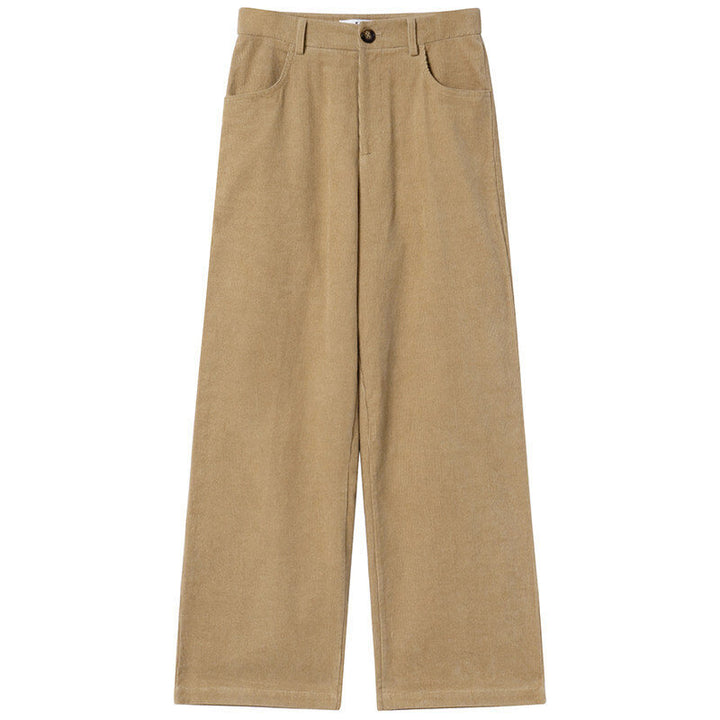 Damen-Cordhose mit Stickerei und hohem Bund