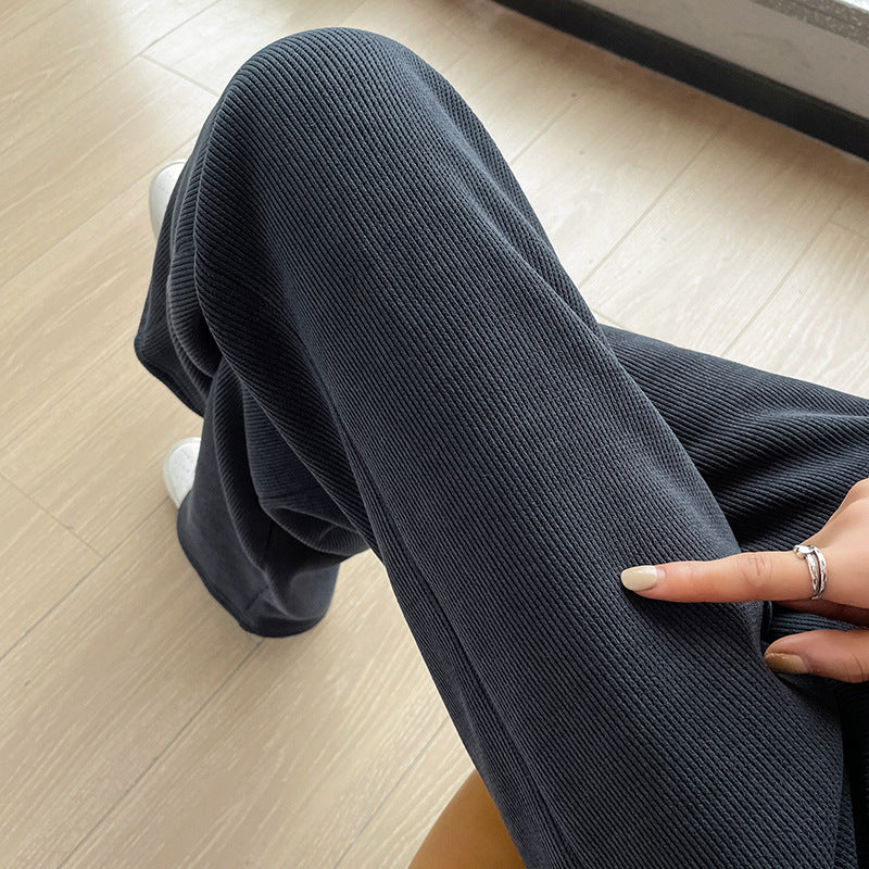 Damen-Cordhose, weit geschnitten, mit Lammfleece-Futter