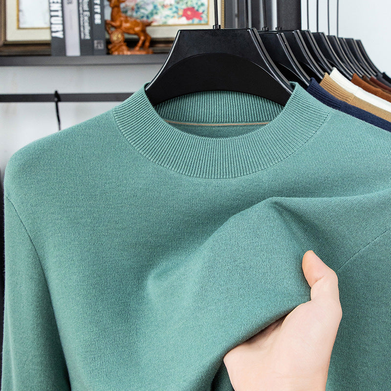 Herren-Wollpullover, Rundhalsausschnitt, maschinenwaschbar