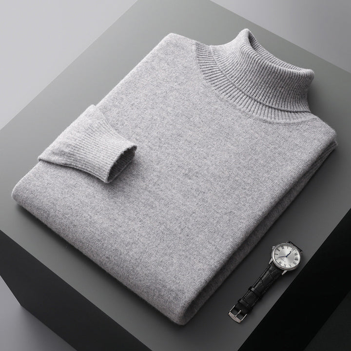 Herren-Wollpullover, Rollkragen, 100% Wolle