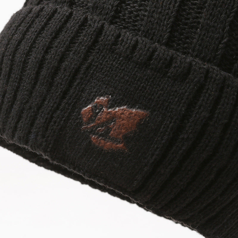 Strickmütze und Nackenschutz Set, gefüttert, für Herren
