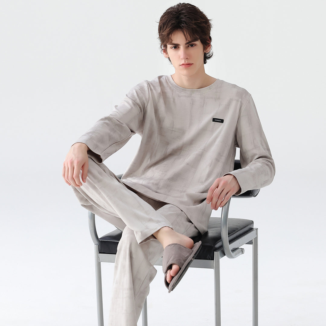 Herren-Pyjama-Set aus 100% Baumwolle, kariert