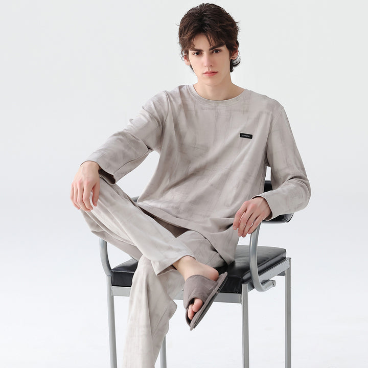 Herren-Pyjama-Set aus 100% Baumwolle, kariert