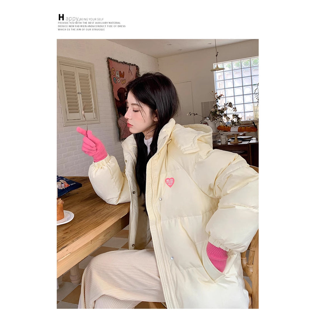 Kurze, wattierte Damen-Winterjacke im Puffer-Stil