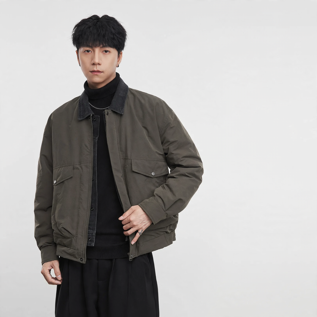 Herren-Daunenjacke, urbaner Stil, strapazierfähig
