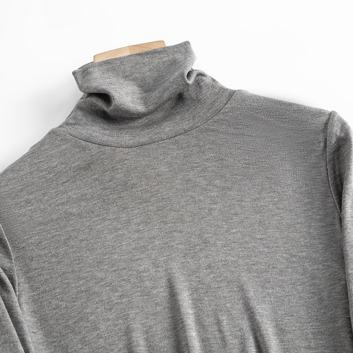 Eleganter Damen-Rollkragenpullover aus Seidenmischung