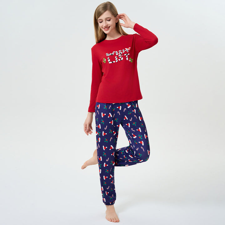 Damen-Schlafanzug-Set mit Weihnachtsmotiv