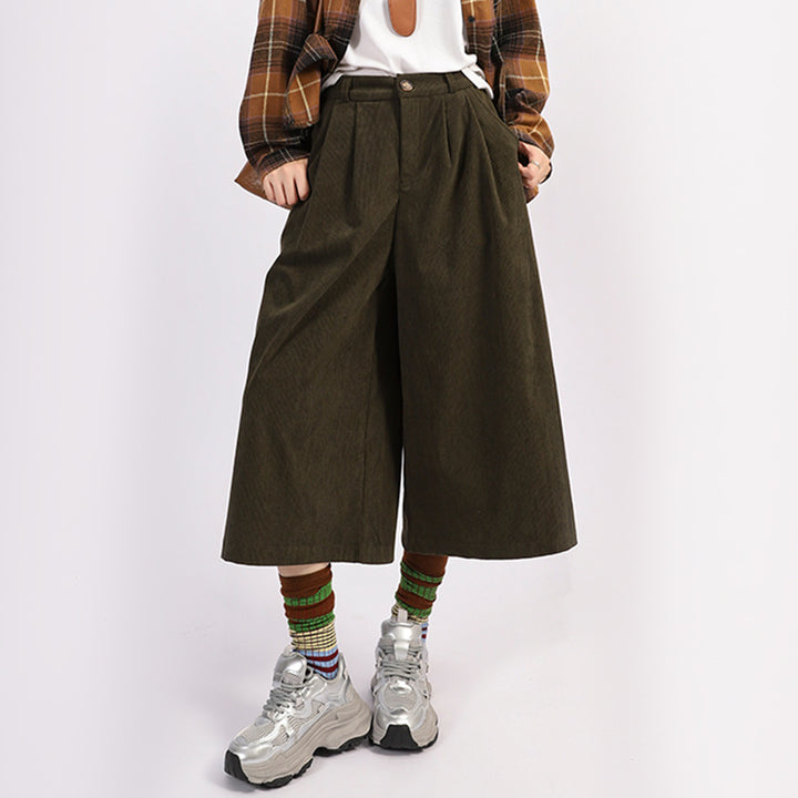 Kord-Hose, gerade geschnitten, 7/8-Länge
