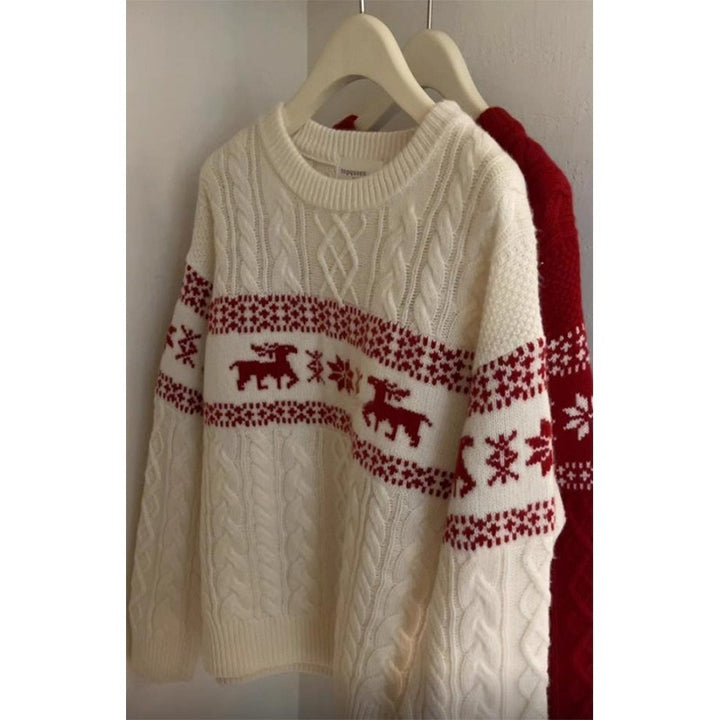Unisex-Strickpullover mit Fair-Isle-Muster