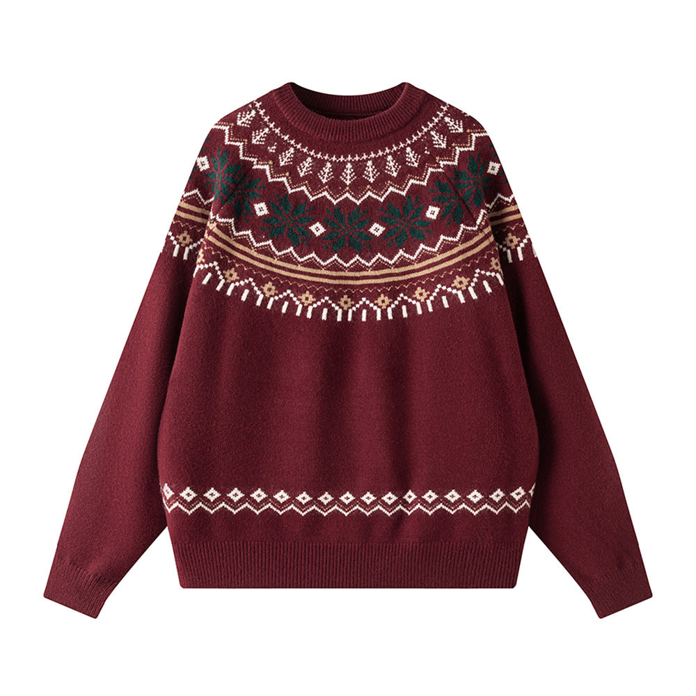 Fair Isle Strickpullover für Herren, weihnachtliches Design