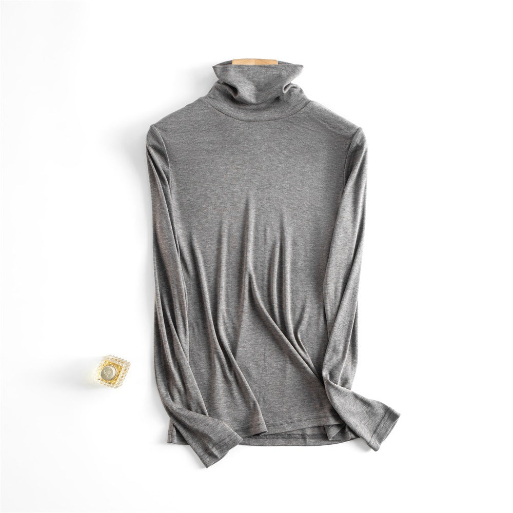 Eleganter Damen-Rollkragenpullover aus Seidenmischung