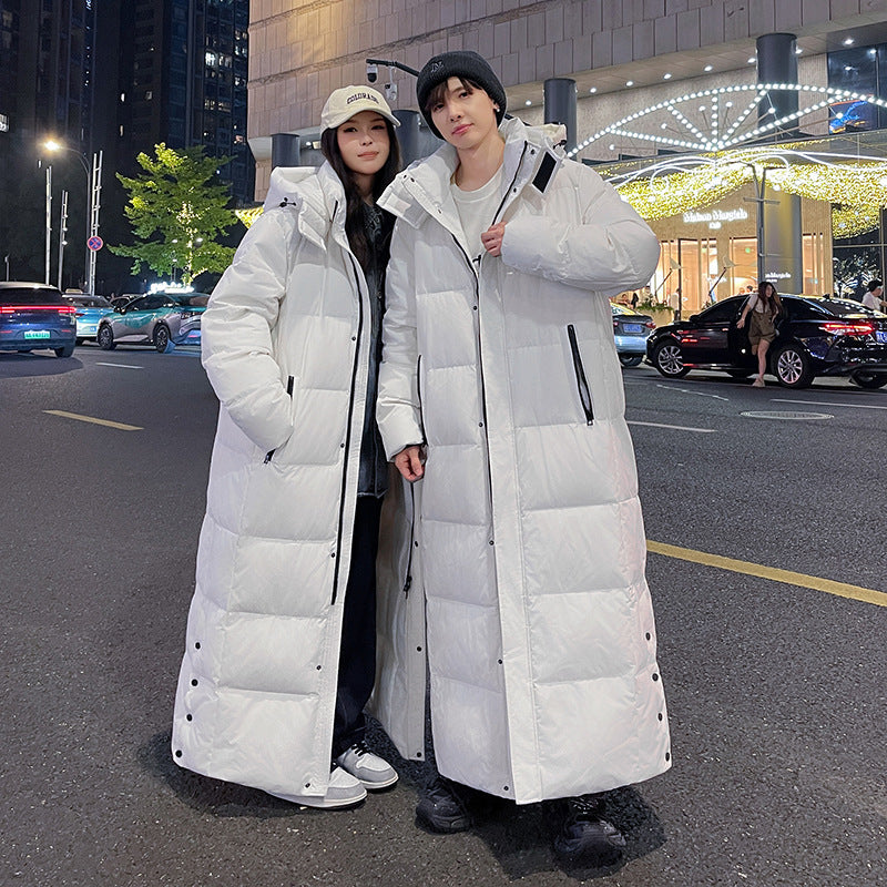 Langer Unisex-Daunenmantel, knöchellang
