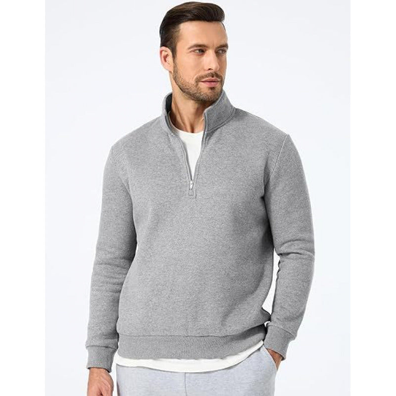Herren Sweatshirt mit Stehkragen und Reißverschluss