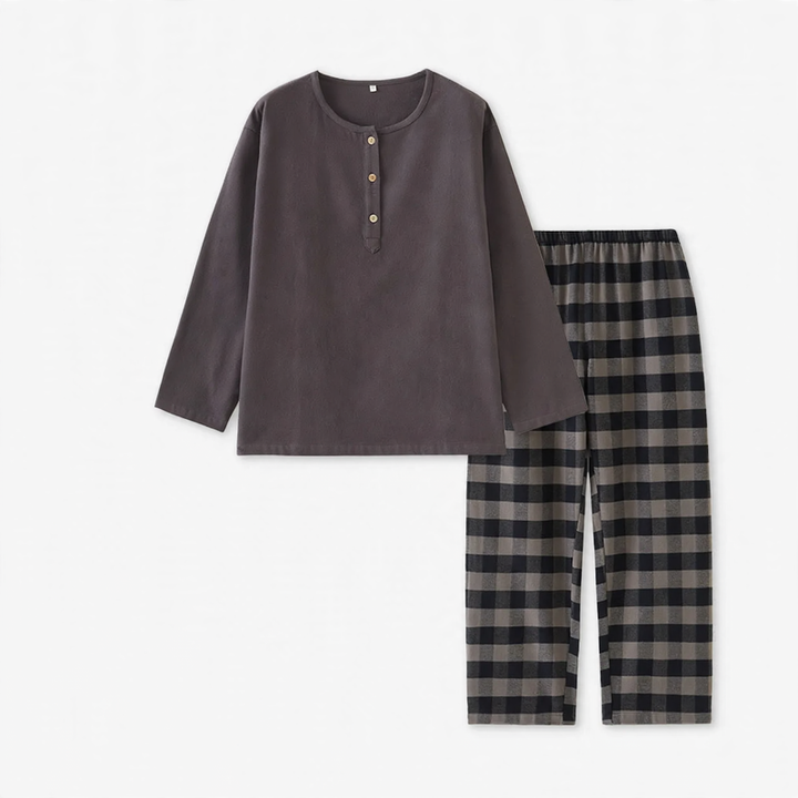 Winter-Pyjama-Set aus angerauter Baumwolle für Paare