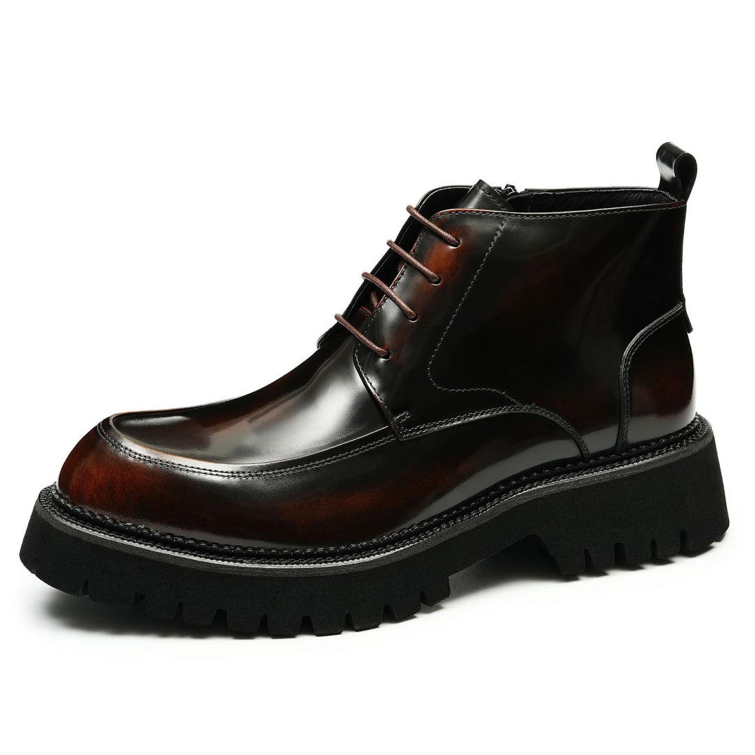 Herren-Lederstiefel mit Reißverschluss