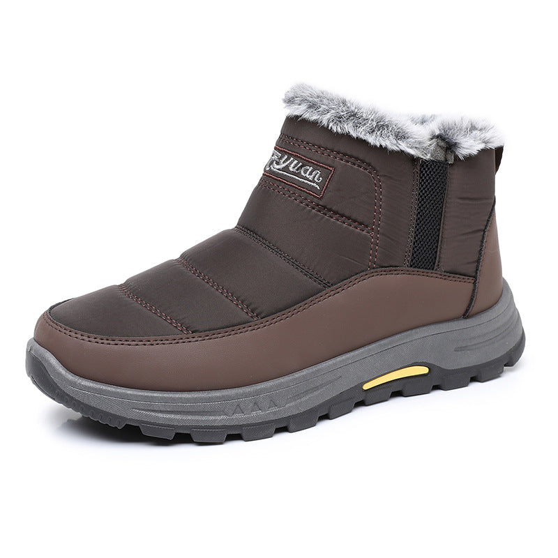 Gefütterte Herren-Winterstiefel, mittelhoher Schaft