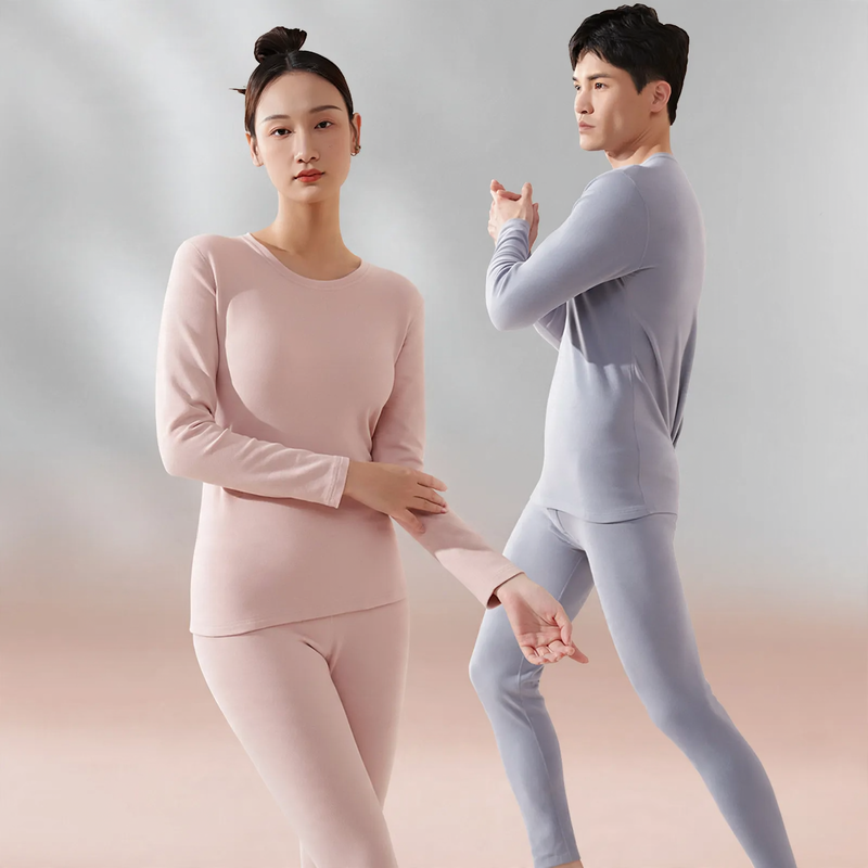Baumwoll-Thermo-Unterwäsche-Set, gefüttert, Unisex