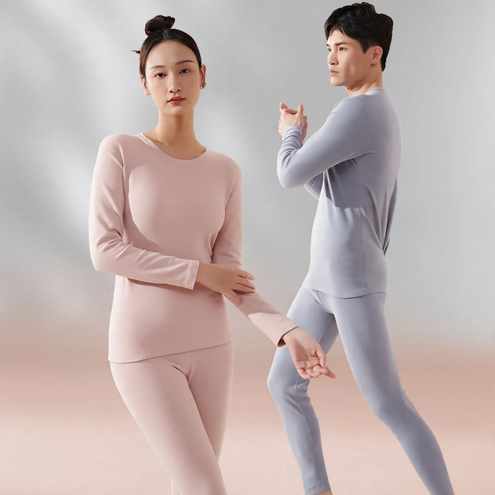 Baumwoll-Thermo-Unterwäsche-Set, gefüttert, Unisex