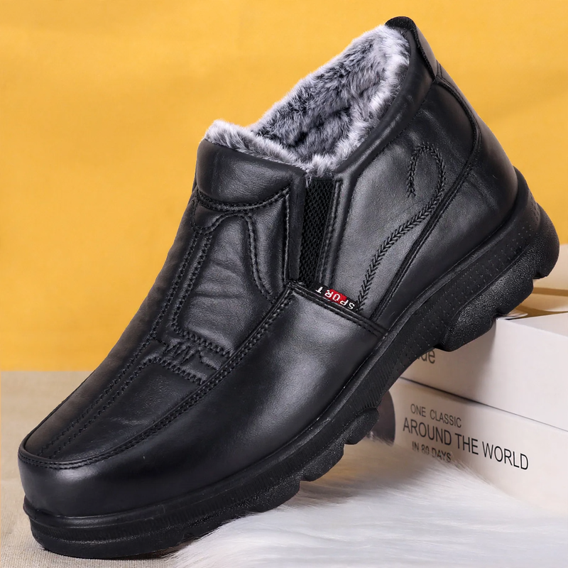 Herren-Winterstiefel, PU-Obermaterial, warm gefüttert