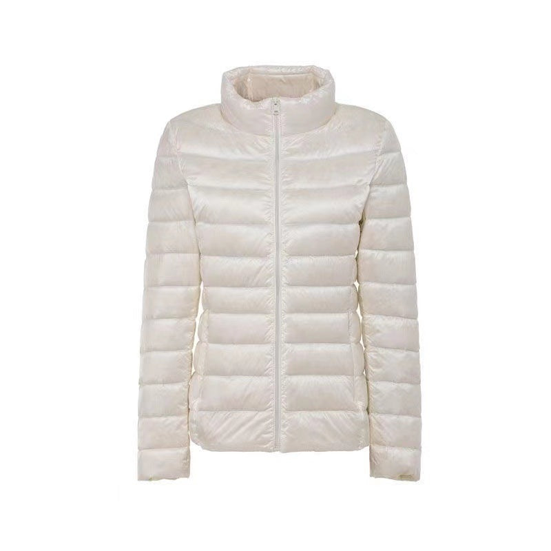 Damen-Steppjacke, kurz, tailliert, mit Kapuze