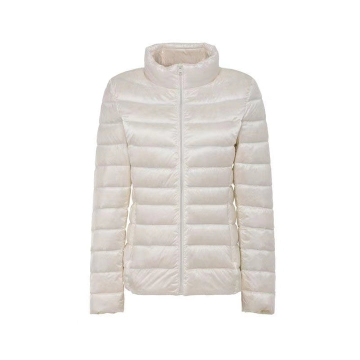 Damen-Steppjacke, kurz, tailliert, mit Kapuze