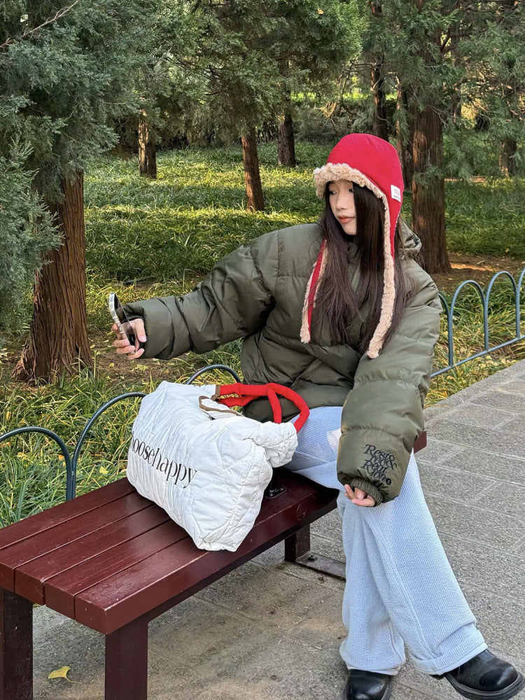Damen Daunenjacke, Weißenten-Daunenfüllung, Koreanischer Stil