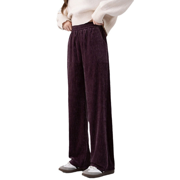 Chenille-Kord-Hose mit weitem Bein, warm und fließend