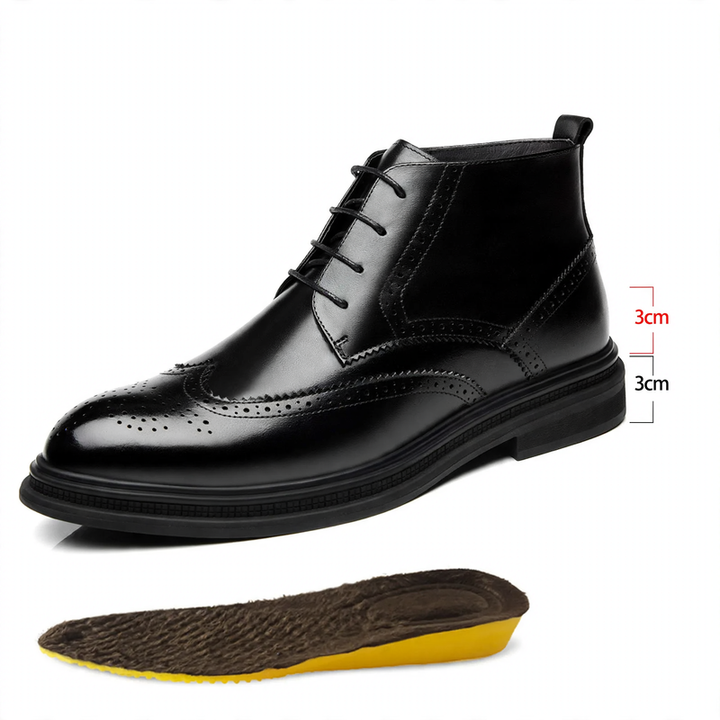 Herren-Chelsea-Boots im Brogue-Stil mit Reißverschluss