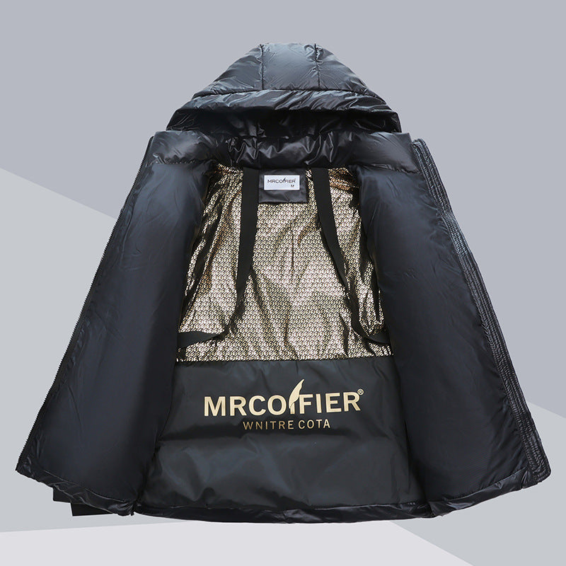 Unisex Winterjacke mit Kapuze, wattiert