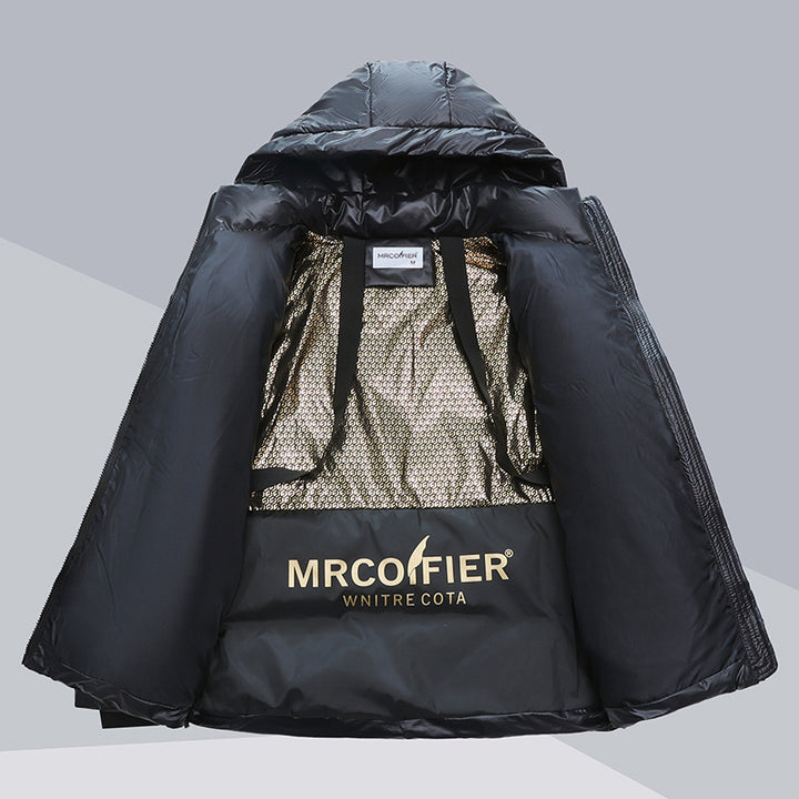 Unisex Winterjacke mit Kapuze, wattiert
