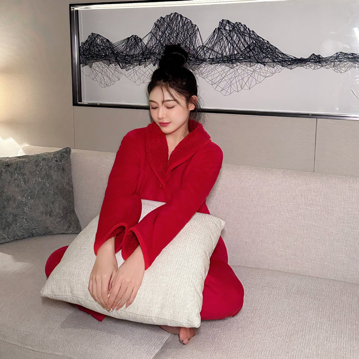 Damen-Pyjama-Set aus Flanell, warm und festlich