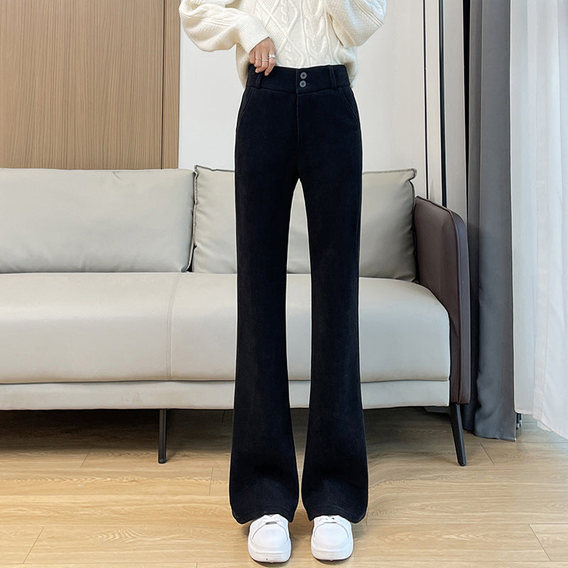 Damen-Cordhose mit leichtem Schlag, gefüttert