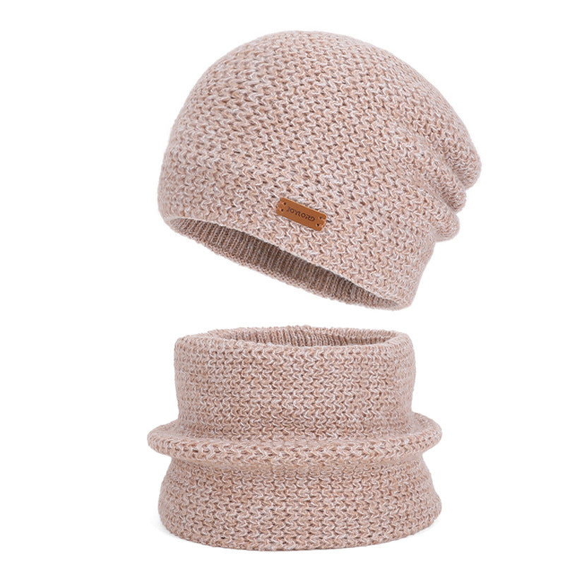Damen-Winterset: Strickmütze und Schal mit Futter