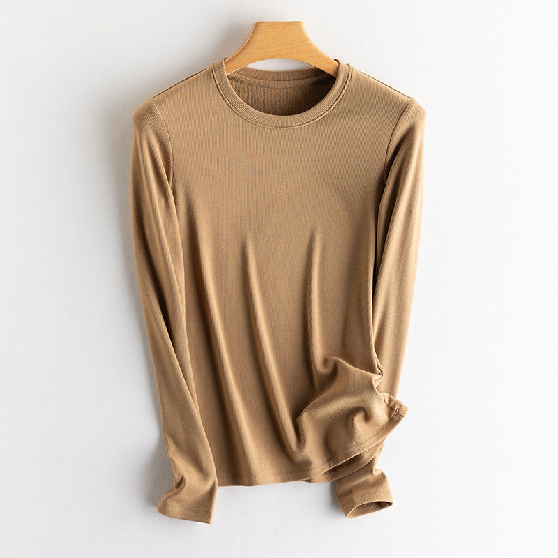 Wärmender Strickpullover mit Seidenanteil und Innenfutter