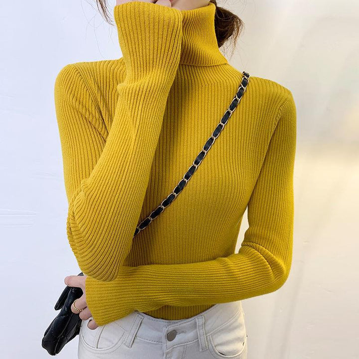 Damen-Rollkragenpullover, langärmlig, große Größen