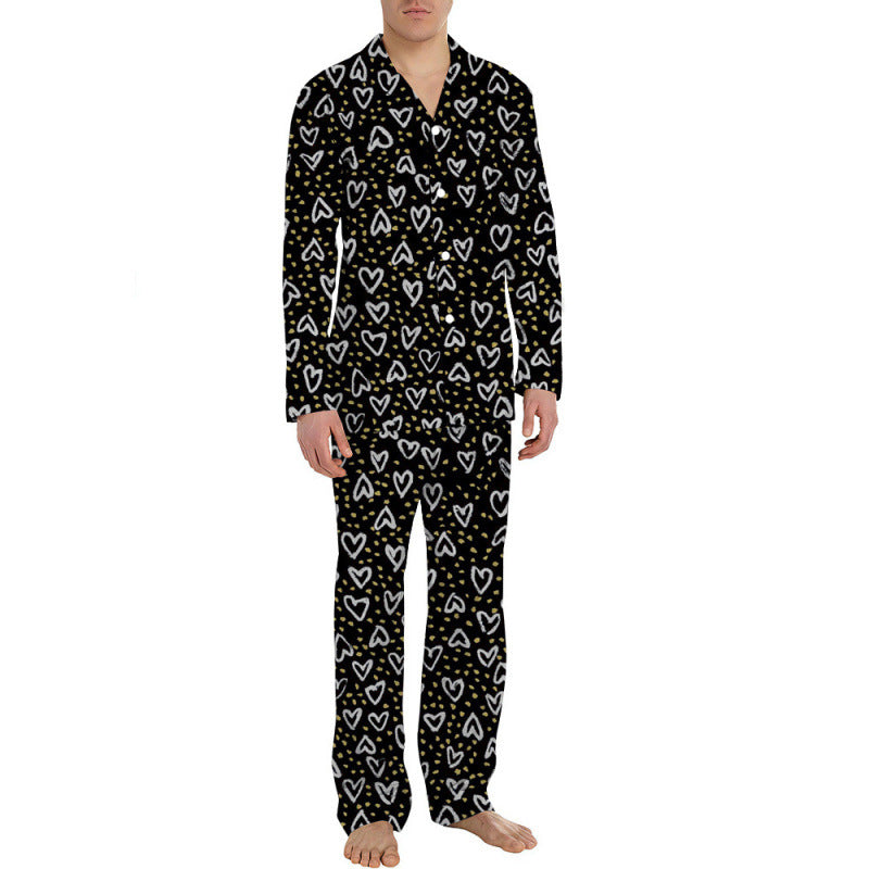 Herren-Pyjama-Set, langärmelig, festlich