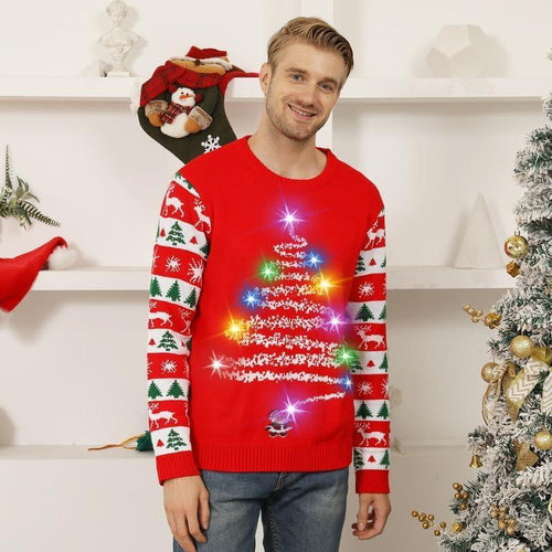 Leuchtender Weihnachtspullover für Paare H 56257
