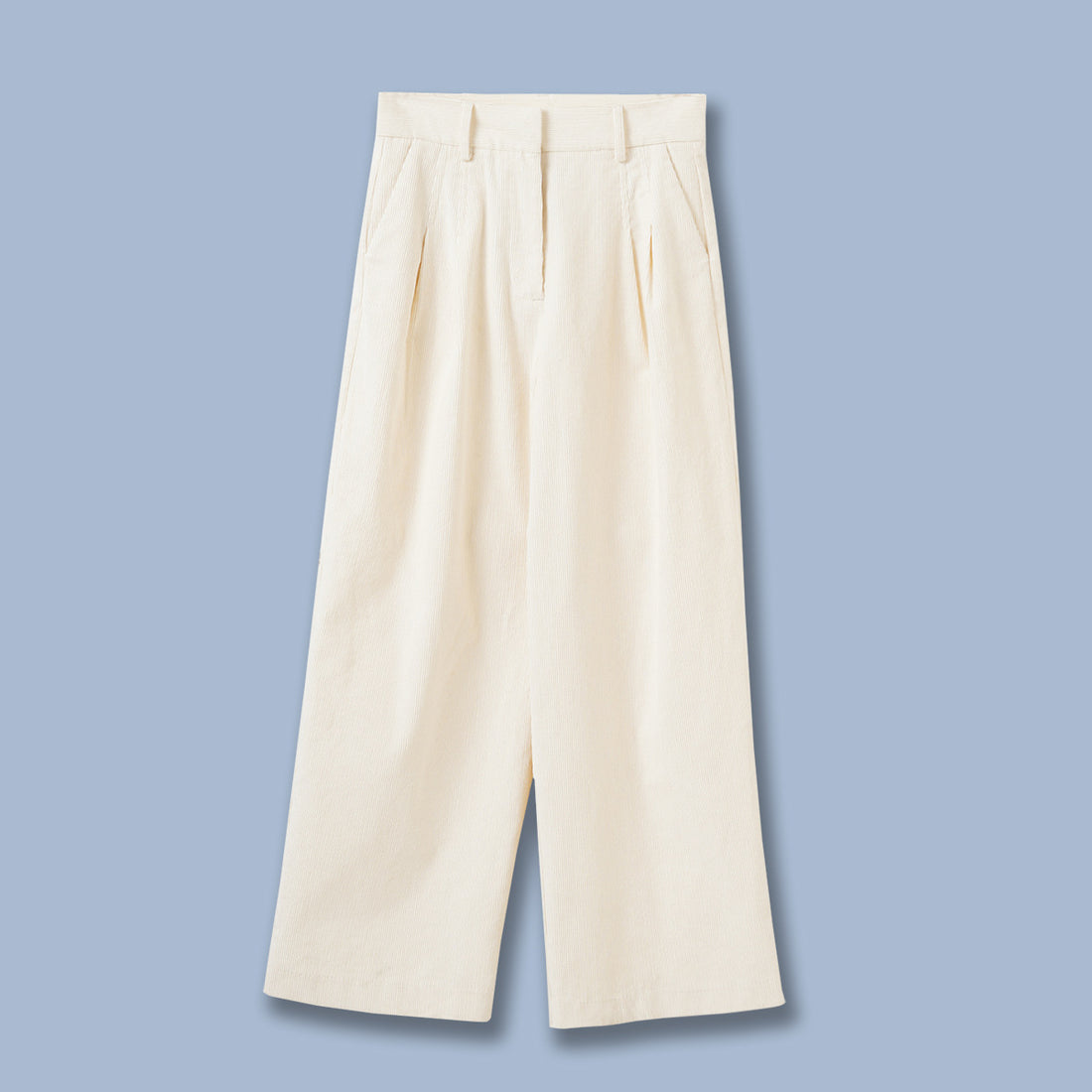 Damen-Cordhose, gerade geschnitten, Baumwolle, Französischer Stil