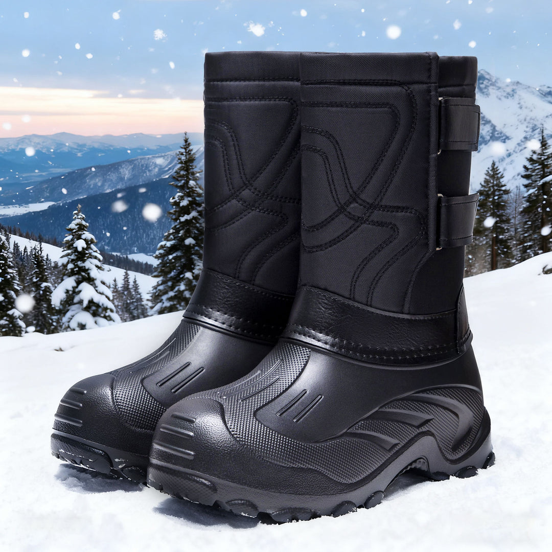 Gefütterte Herren-Winterstiefel zum Hineinschlüpfen