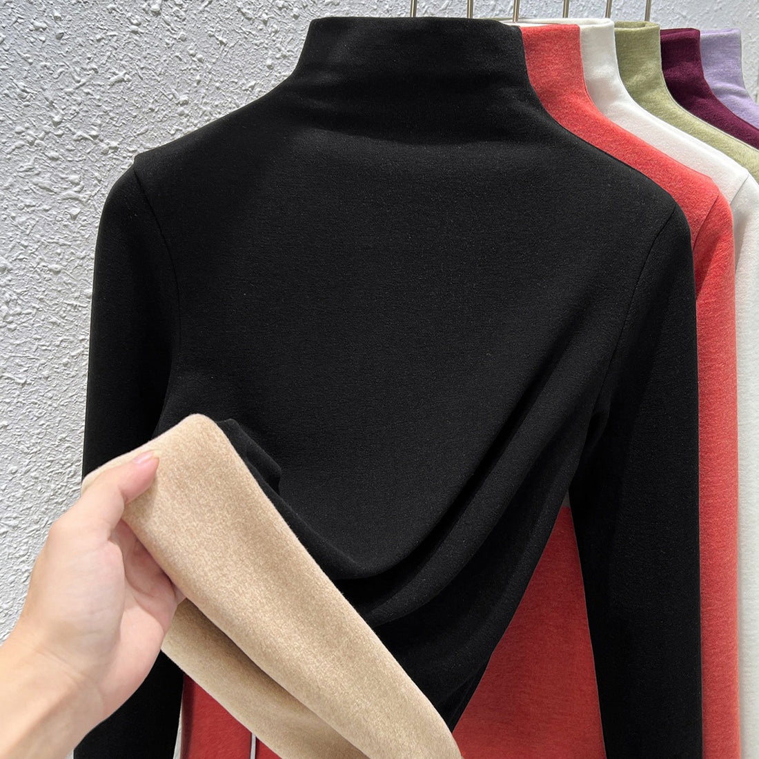 Damen-Thermo-Unterziehshirt, hochgeschlossen, gefüttert