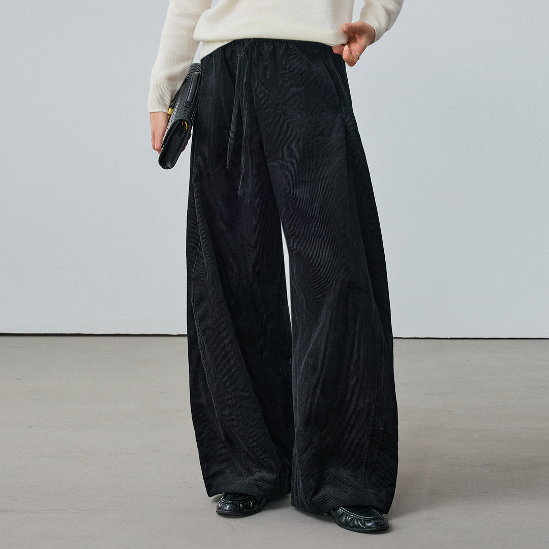 Warme Cordhose aus Ramie-Baumwoll-Mix