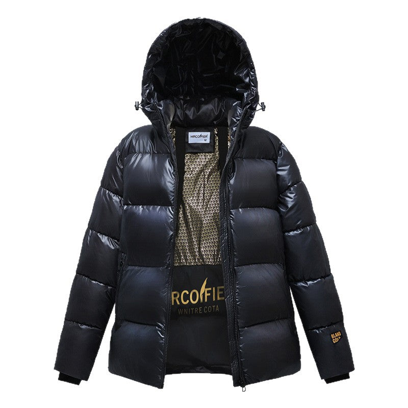Unisex Winterjacke mit Kapuze, wattiert