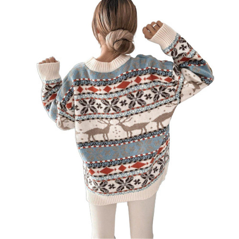 Damen-Strickpullover mit Tiermotiv