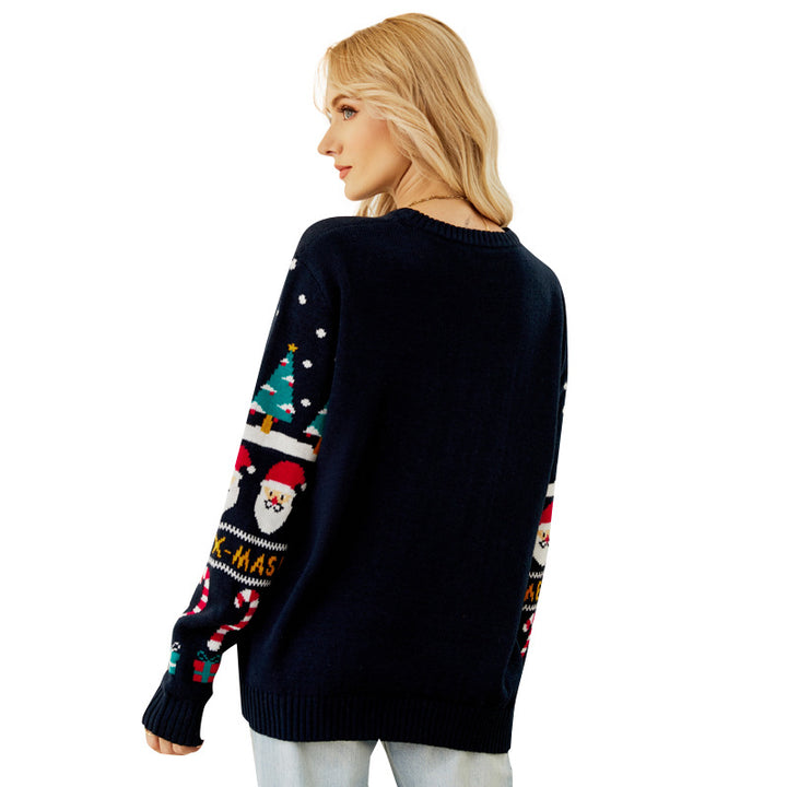 Damen-Weihnachtspullover mit Schneemann-Motiv