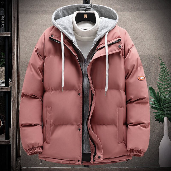 Modische, wattierte Herrenjacke im Lagen-Look