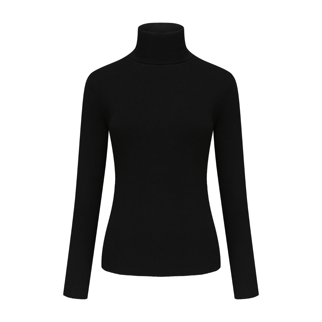 Damen-Rollkragenpullover, Strick, einfarbig